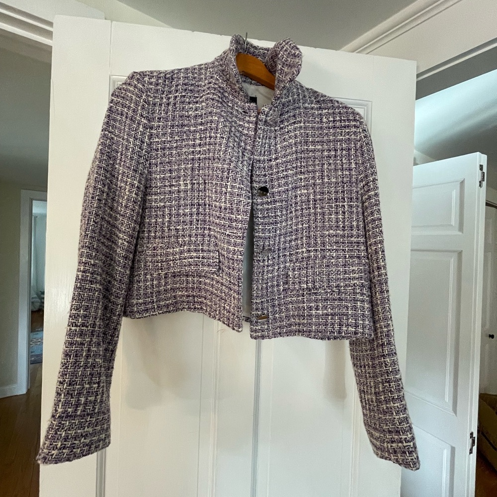 Zara purple lilac tweed jacket